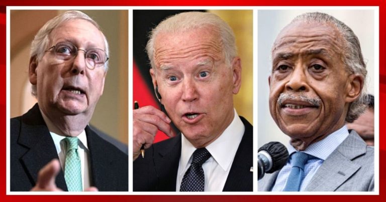 McConnell And Al Sharpton Team Up Against Biden – They Both Knock The President’s Speech, For Different Reasons